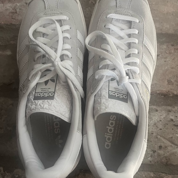 NEW Adidas Gazelle Bold Grey & White Sneaker - Picture 5 of 7